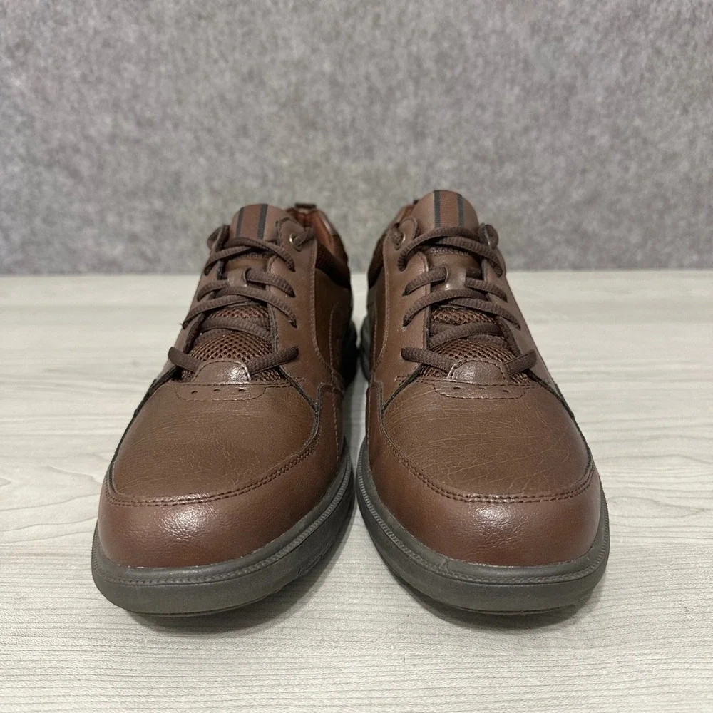 Nunn Bush KORE Walk Men Sz 11 Brown Moccasin Toe Lace‎ Up Oxfords 84811-201